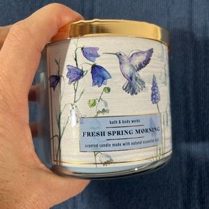 Bath and Body Works Fresh Spring Morning 3 wick candle. Never burned.